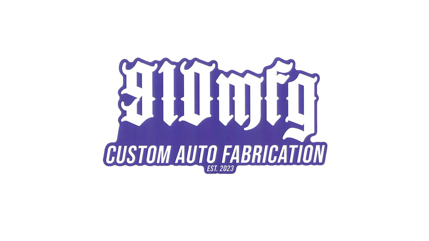 910MFG "Custom Auto Fabrication Est. 2023" Slap Sticker