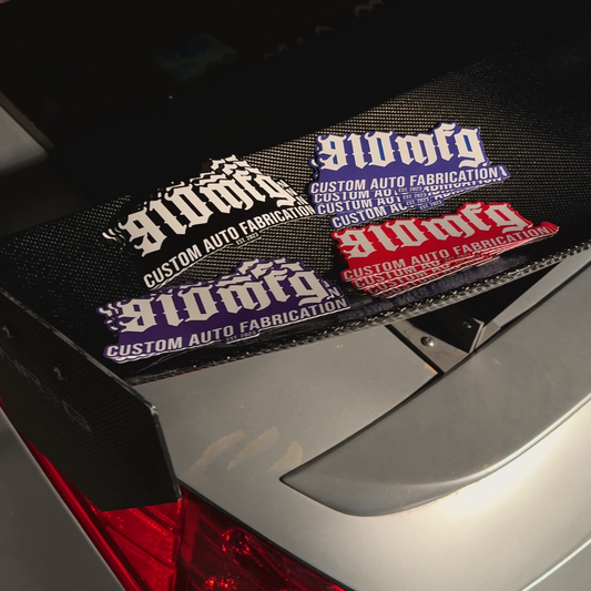 910MFG "Custom Auto Fabrication Est. 2023" Slap Sticker
