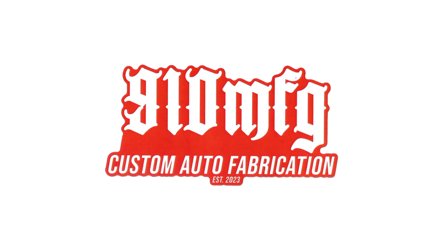910MFG "Custom Auto Fabrication Est. 2023" Slap Sticker