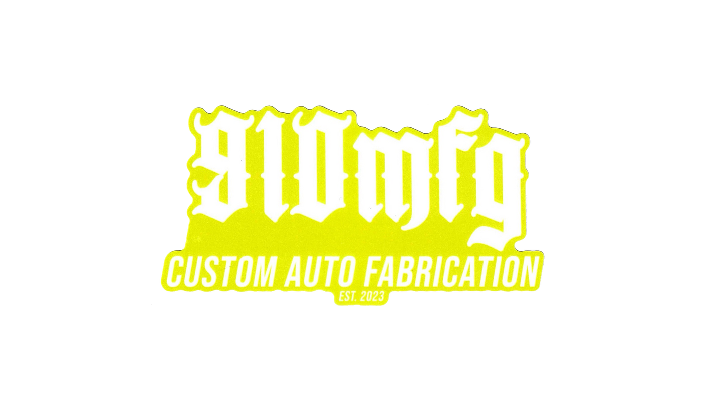 910MFG "Custom Auto Fabrication Est. 2023" Slap Sticker